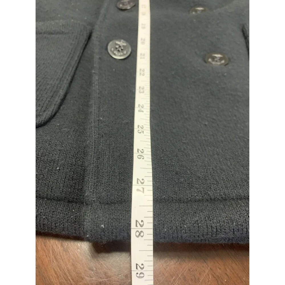 Obey Propaganda M Knit Double Breasted‎ Pea Coat W/ Nautical Buttons